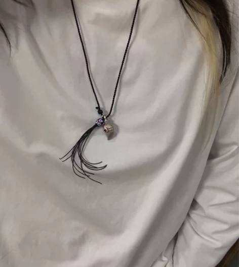 南美蜡线手编项链 印度925银腰果花配件 ...