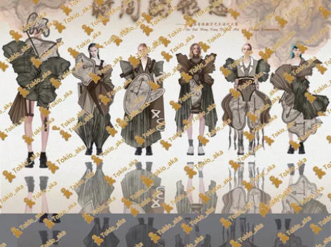 服装设计效果图服装工艺搭配 成品，自己画的...