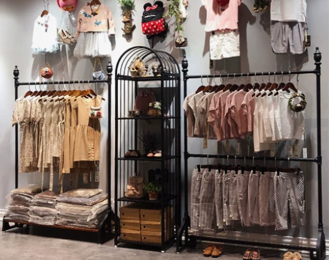 童装店撤店 衣架货架展示架上墙落地成套出 ...