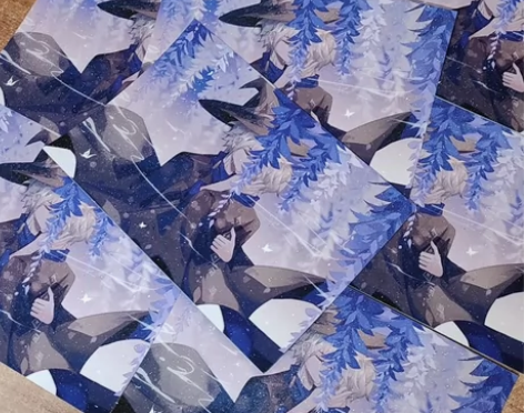 【可直拍】光遇巫正磨砂细闪明信片 [灯泡]...