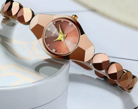 ?新款钨钢手链表女生简约气质防水手表女款小...