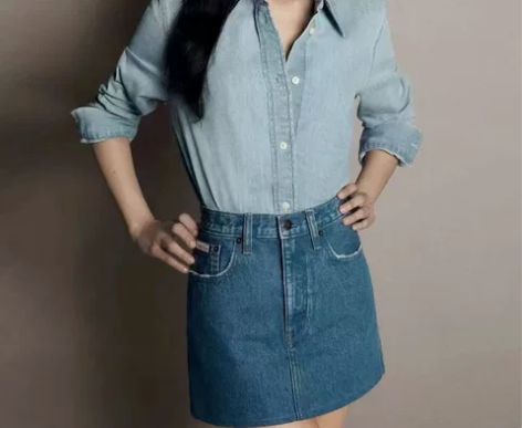 Jennie金智妮同款CK牛仔美式复古极简...