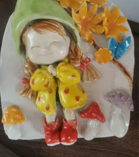 陶艺泥板立体画，釉下彩。每样只有一件，纯手...