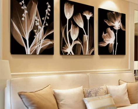 客厅装饰画卧室挂画现代简约无框画沙发背景墙...