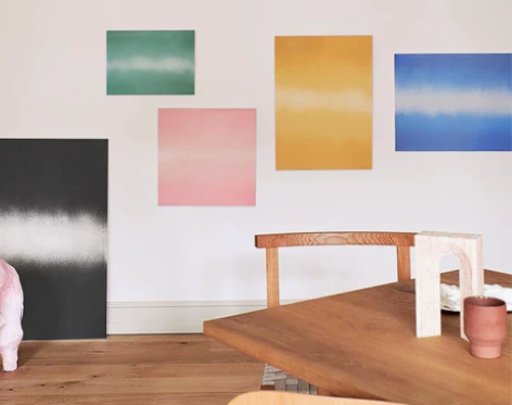 极简装饰画渐变色块纯色抽象无框画客厅卧室餐...
