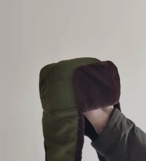 65式军迷收藏品雷锋帽 纯棉棉帽 真品有印...