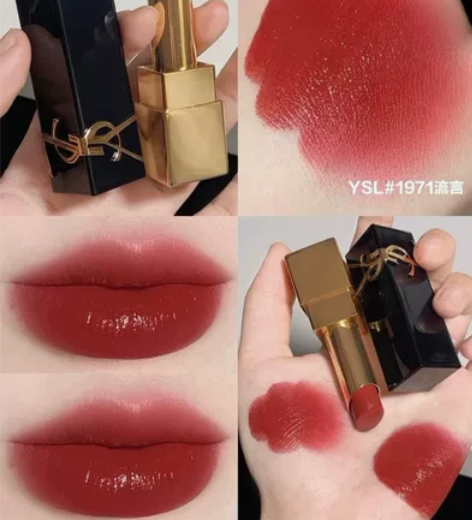 ?全新YSL圣罗兰黑金浮雕全新方管唇膏口红...