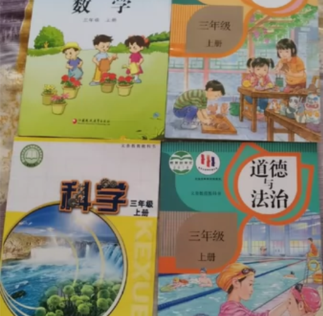 全新三年级部编版语文教课书，道德与法治教科...