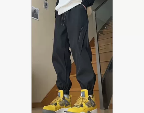 户外软壳冲锋裤男夏季设计感拉链防水防风登山...