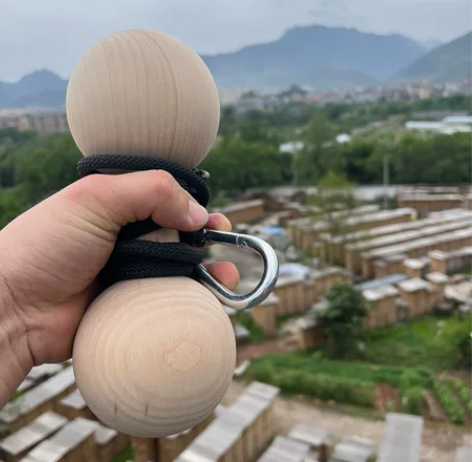 实木 指力锻炼器 卷绳 抓握力训练器 有2...