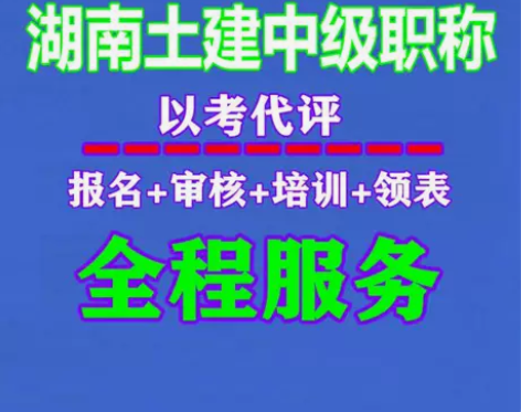 湖南土建中级职称考试代报名培训职称评审建筑...