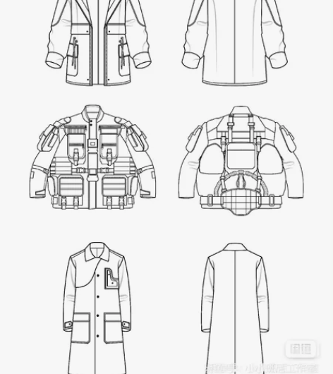 服装款式图代画 绘画软件是procreat...