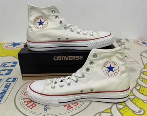 匡威all star经典自然白高帮帆布 2...