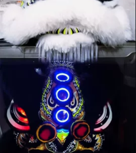 醒狮 舞狮 老夫子狮头狮被 7成新 有些许...