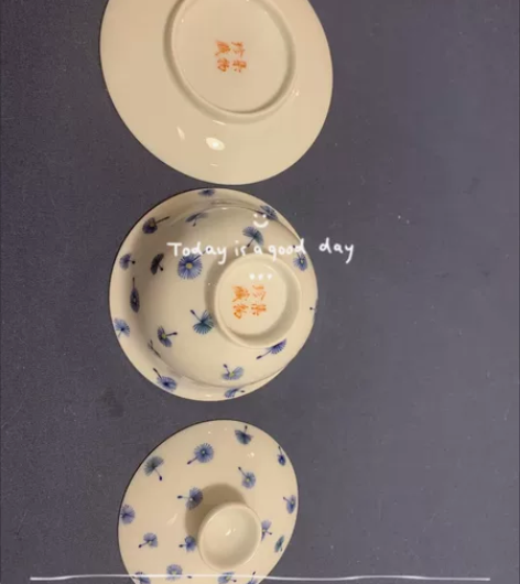 带款三才盖碗景德镇集物珍藏.... 手工中...