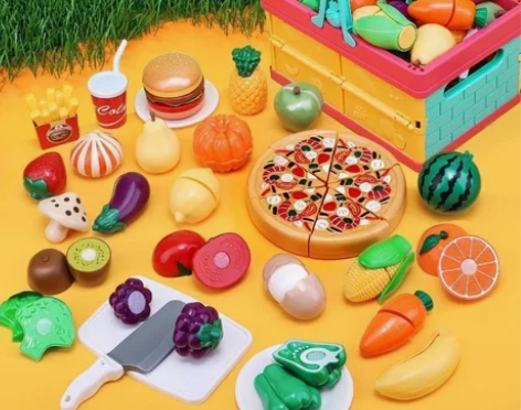 纽奇切切乐玩具儿童仿真蔬菜水果过家家玩具益...