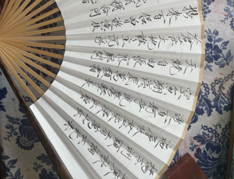 瘦金体 书法 小楷 扇面 沁园春 长沙 风...