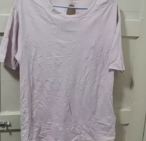 拉夏贝尔旗下品牌女装,全新半袖,浅粉色,面...