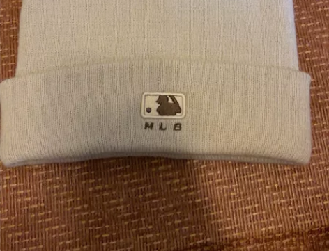 MLB针织毛线帽 米色 没怎么戴过 未起球...