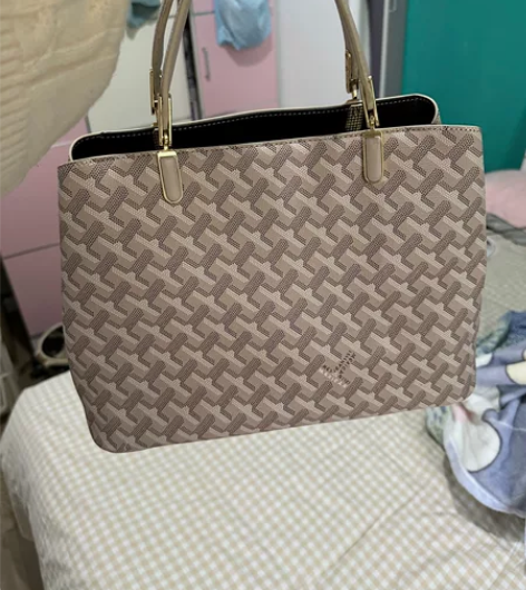 稻草人时尚手提包女复古大容量轻奢印花女式中...