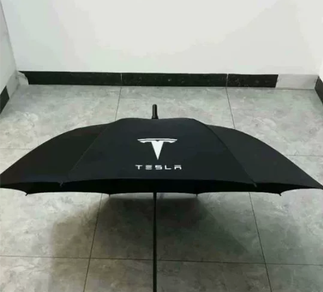 #出行必备雨具 剩下几箱！特斯拉交车雨伞车...