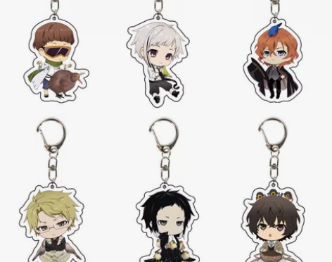 夹层双面文豪野犬钥匙扣挂件小动物系列太宰治...