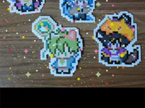 新世界狂欢拼豆钥匙扣 20/r 纯手作，单...