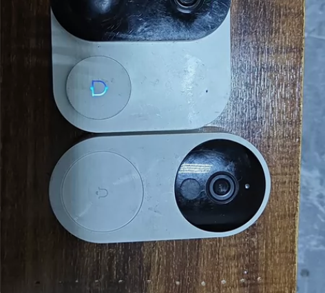 两个可视门铃,插电都能开机,不会用!360...