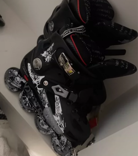 美洲狮溜冰鞋成人轮滑鞋直排轮男女单排旱冰鞋...