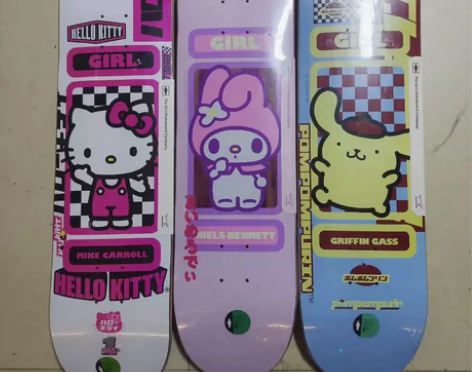 正品GIRL专业滑板板面三丽鸥HELLO ...