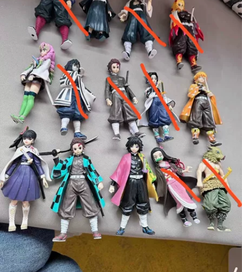 眼镜厂鬼灭之刃手办闲置 图上没划掉的都在 ...