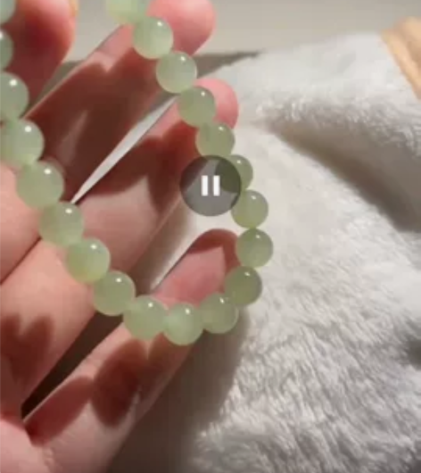 卡8猫眼浅冰晴水手串和田 别的姐妹那里转来...