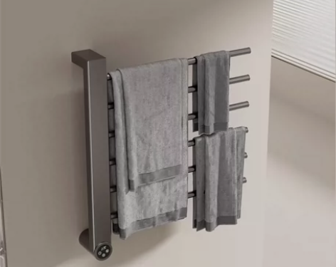 卫生间智能浴巾架小毛巾加热架烘干不锈钢浴室...
