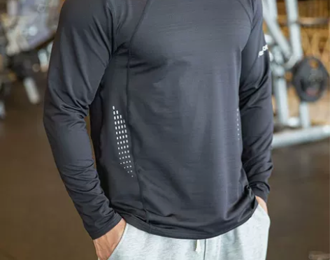 健身衣服男速干上衣长袖宽松运动T恤健身服弹...