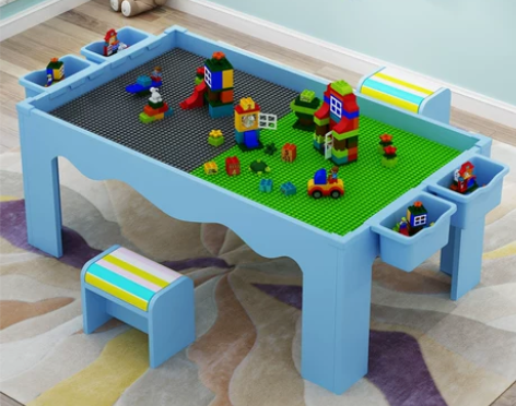 勾勾手儿童大颗粒积木桌多功能拼装玩具桌兼容...
