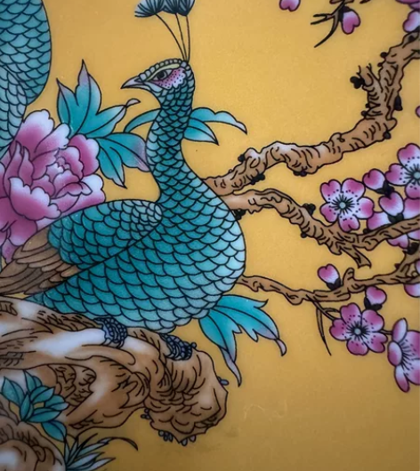 瓷盘富贵图 富贵图吉祥如意。尺寸直径26厘...