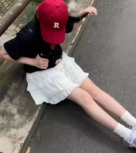 甜美芭蕾风白色荷叶边防走光半身裙大码女 小...