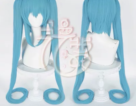 【马尾烫了玉米须】漫萝 初音未来cos假发...