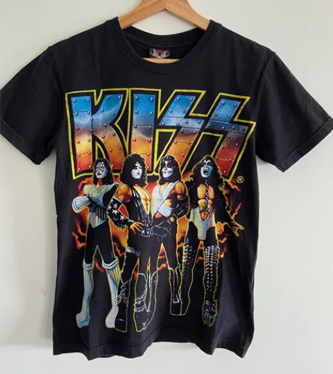 泰产Kiss乐队重金属摇滚T恤 S码  胸...