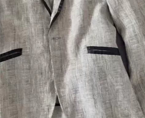 男士棉麻西服外套 尺寸图上有包邮电话??1...