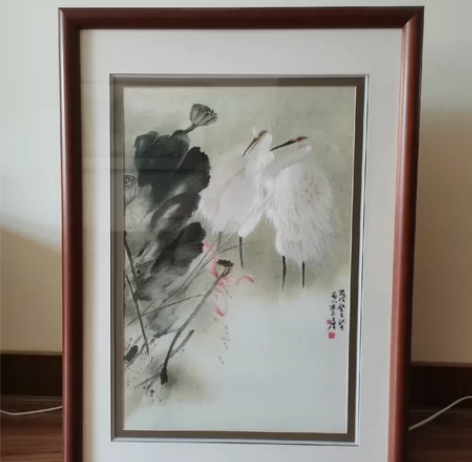 客厅玄关画，精工苏州刺绣画，高83.5㎝宽...