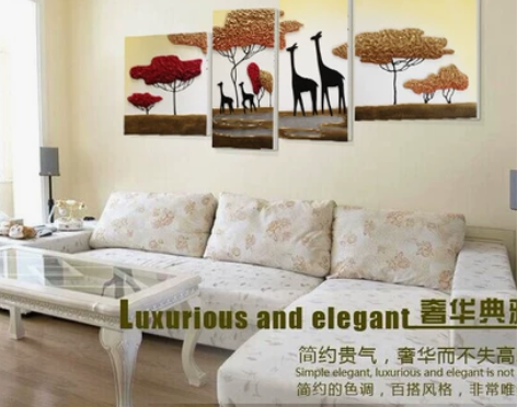 客厅装饰画现代简约三联画墙画沙发背景墙挂画...