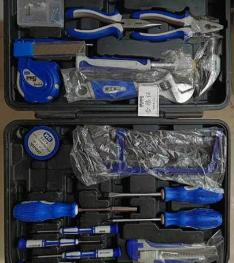 力成扳手螺丝刀工具套装工具箱日常家用维修多...