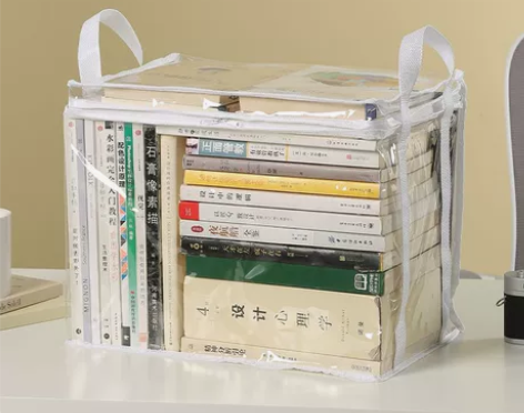 【包邮】学生课本收纳初中收纳箱透明书本收纳...