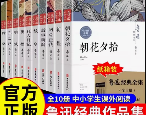 鲁迅全集原著正版10册 六七年级阅读书必课...