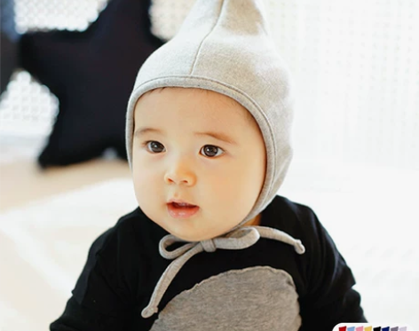 新生婴幼儿春秋夏棉质纯色系带帽胎帽男女宝宝...