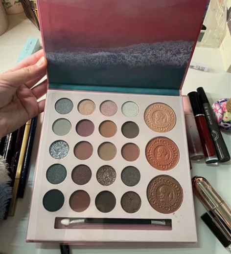 23色眼影盘 超闪沙滩热恋珠光哑光腮红阴影...