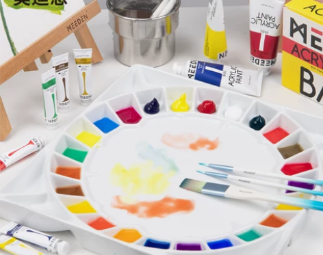 MEEDEN美迪恩水彩陶瓷七八九孔调色盘三...