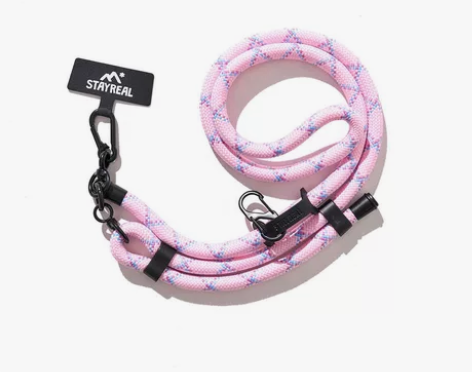 Stayreal手机挂绳（粗），粉蓝色，刚...