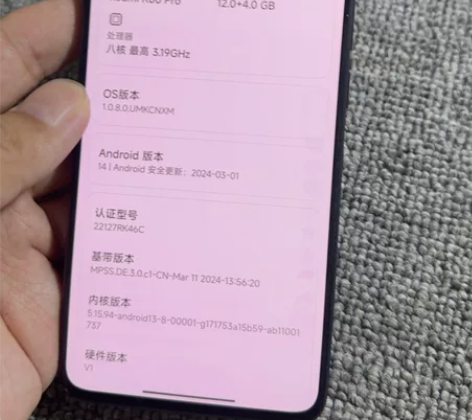 红米 k60 pro，12+256g，内存...